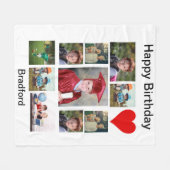 Persoonlijke Moderne Dag 11 Foto Collage Fleece Deken (Voorkant (Horizontaal))