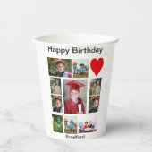 Persoonlijke Moderne Dag 11 Foto Collage Papieren Bekers (Voorkant)