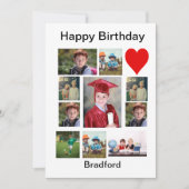 Persoonlijke Moderne Dag 11 Foto Collage T-S Kaart (Voorkant)