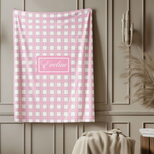 Persoonlijke Moderne Deken Zachte Roze Plaid Aanra