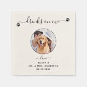 Persoonlijke moderne Drinken op mijn fotoweddensch Servet (Voorkant)