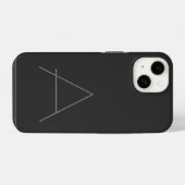 Persoonlijke Moderne Eenvoudige Initiaal iPhone Hoesje (Achterkant horizontaal)