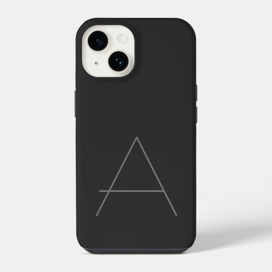 Persoonlijke Moderne Eenvoudige Initiaal iPhone Hoesje (Achterkant)