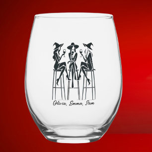 Persoonlijke Moderne Elegante Heksen Wijn Nacht Wijnglas Zonder Voet
