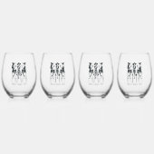 Persoonlijke Moderne Elegante Heksen Wijn Nacht Wijnglas Zonder Voet (Voorkant)