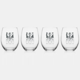 Persoonlijke Moderne Elegante Heksen Wijn Nacht Wijnglas Zonder Voet