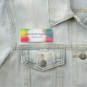 Persoonlijke moderne, elegante kleurrijke Sjabloon Naamplaatje (In situ)