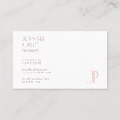 Persoonlijke Moderne Elegante Monogram Sjabloon Visitekaartje (Achterkant)
