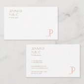 Persoonlijke Moderne Elegante Monogram Sjabloon Visitekaartje (Voorkant / Achterkant)