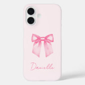 Persoonlijke Moderne Elegante Roze Strik Case-Mate iPhone Case (Achterkant)