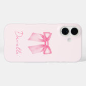 Persoonlijke Moderne Elegante Roze Strik Case-Mate iPhone Case (Achterkant (horizontaal))