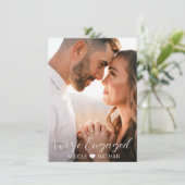 Persoonlijke moderne ENGAGEMENT | FOTO Kaart (Staand voorkant)