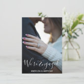 Persoonlijke moderne ENGAGEMENT | FOTO Kaart (Staand voorkant)