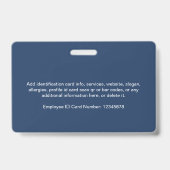 Persoonlijke moderne foto-identificatie met QR-cod Badge (Achterkant)