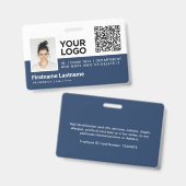Persoonlijke moderne foto-identificatie met QR-cod Badge (Voor- en achterkant)