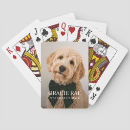 Persoonlijke moderne foto van huisdierhond pokerkaarten