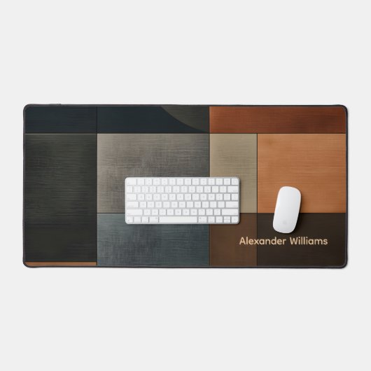 Persoonlijke Moderne Geometrische Aardse Bureaumat (Keyboard & Muis)