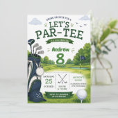 Persoonlijke moderne golf-verjaardag kaart (Staand voorkant)