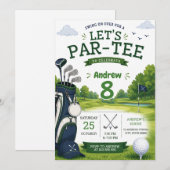 Persoonlijke moderne golf-verjaardag kaart (Voorkant / Achterkant)