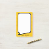 Persoonlijke moderne grappige spraakballon post-it® notes (Op bureau)
