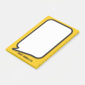 Persoonlijke moderne grappige spraakballon post-it® notes (Schuin)