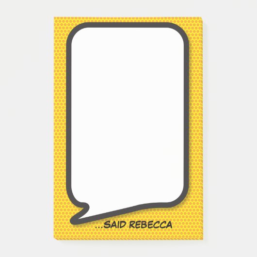 Persoonlijke moderne grappige spraakballon post-it® notes (Voorkant)