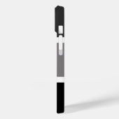 Persoonlijke Moderne Grijs Zwart Wit Streep Naam Case-Mate iPhone Case (Achterkant / Links)