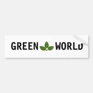 Persoonlijke Moderne Groene Laurierbladeren Bumpersticker