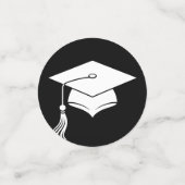 Persoonlijke moderne hoed en kwast afstuderen confetti (Kleine voorkant)