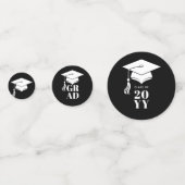 Persoonlijke moderne hoed en kwast afstuderen confetti (Voorkanten)