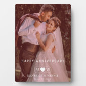 Persoonlijke moderne huwelijksherinnering fotoplaat (voorkant)