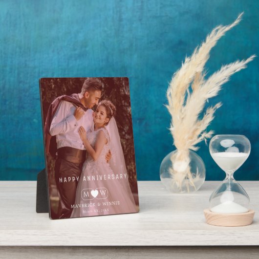 Persoonlijke moderne huwelijksherinnering fotoplaat (Zijkant)