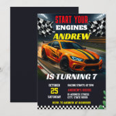 Persoonlijke moderne jongen Sport Race Auto verjaa Kaart (Voorkant / Achterkant)