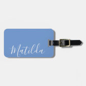 Persoonlijke moderne kalligrafie paars  bagagelabel (Voorkant horizontaal)