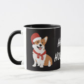 Persoonlijke moderne Kerst hond Watercolor Mok (Links)