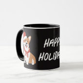 Persoonlijke moderne Kerst hond Watercolor Mok (Voorkant links)