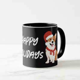 Persoonlijke moderne Kerst hond Watercolor Mok
