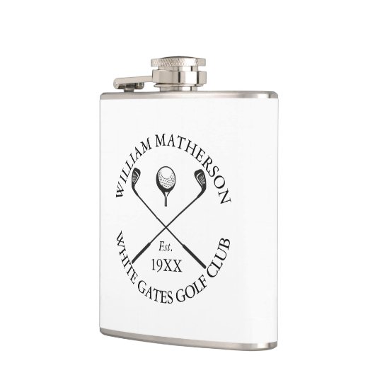 Persoonlijke moderne klassieke golfclubnaam heupfles (Links)