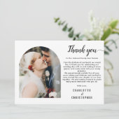 Persoonlijke moderne legant bedankt fotokaart (Staand voorkant)