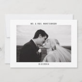 Persoonlijke moderne legant bedankt fotokaart (Achterkant)