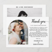 Persoonlijke moderne legant bedankt fotokaart (Voorkant / Achterkant)