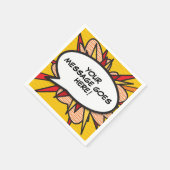 Persoonlijke moderne leuke spraakballon servet (Hoek)