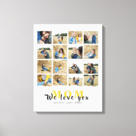 Persoonlijke moderne liefde Je moeder 16 familie F Canvas Afdruk