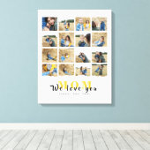 Persoonlijke moderne liefde Je moeder 16 familie F Canvas Afdruk (Insitu (Houten vloer))