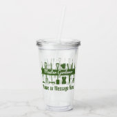 Persoonlijke Moderne Mastertuinier Acryl Drinkbeker (Achterkant)