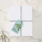 Persoonlijke Moderne Misteletoe Kerstmis Cadeaulabel (Met Touw)