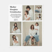 Persoonlijke Moderne Moeder | 6 Foto Fleece Deken (Voorkant)