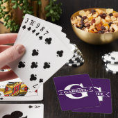 Persoonlijke Moderne Monogram Naam Pokerkaarten (Insitu)