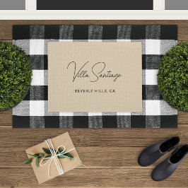 Persoonlijke moderne naam van de woonplaats deurmat