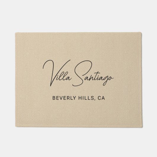 Persoonlijke moderne naam van de woonplaats deurmat (Voorkant)